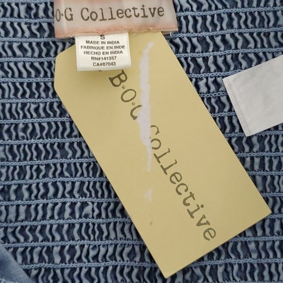 BOG COLLECTIVE Denim Bustier Padded Crop Top - Picture 10 of 10